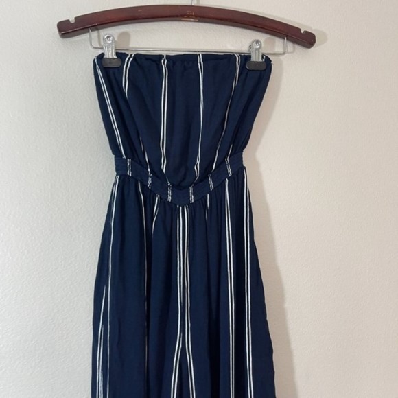 Urban Outfitters Silence & Noise Jumpsuit Blue Stripe - Picture 3 of 6